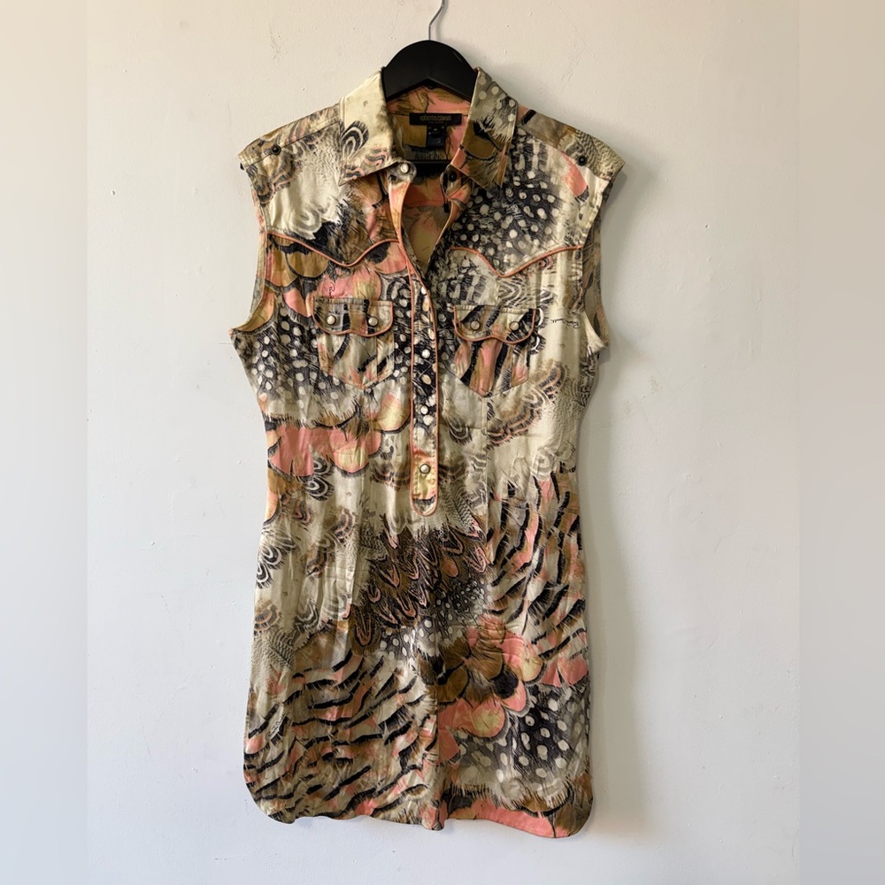 Roberto Cavalli pink feather mini *** size M note